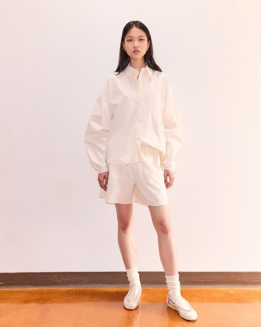 Kvinde Deiji Studios Toppe | The Curved Shirt|Off White