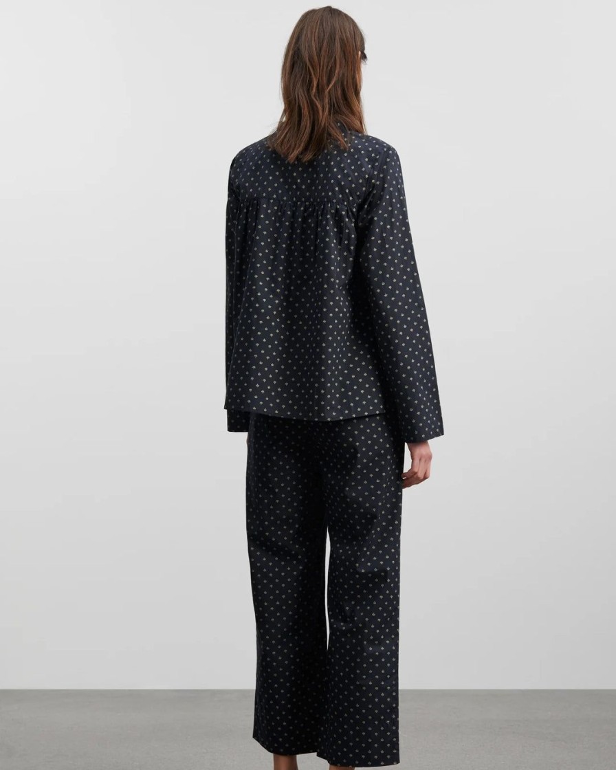 Kvinde Skall Studio Toppe | Jasmine Shirt|Alistair Print/Midnight/Beige