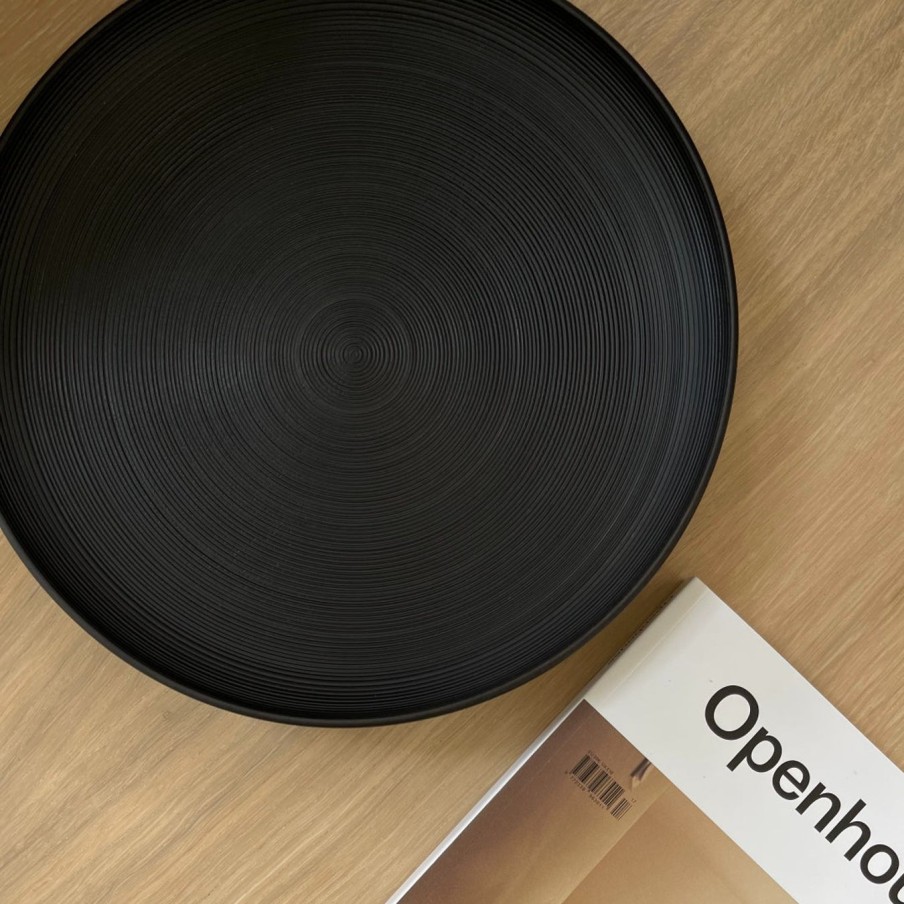 Interior Gato Mikio | Sinafu Large Flat Bowl|Black