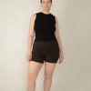 Kvinde Nu Swim Toppe | Organic Cotton Shell Tank|Black