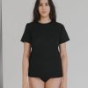 Kvinde Baserange Toppe | Tee Shirt|Black