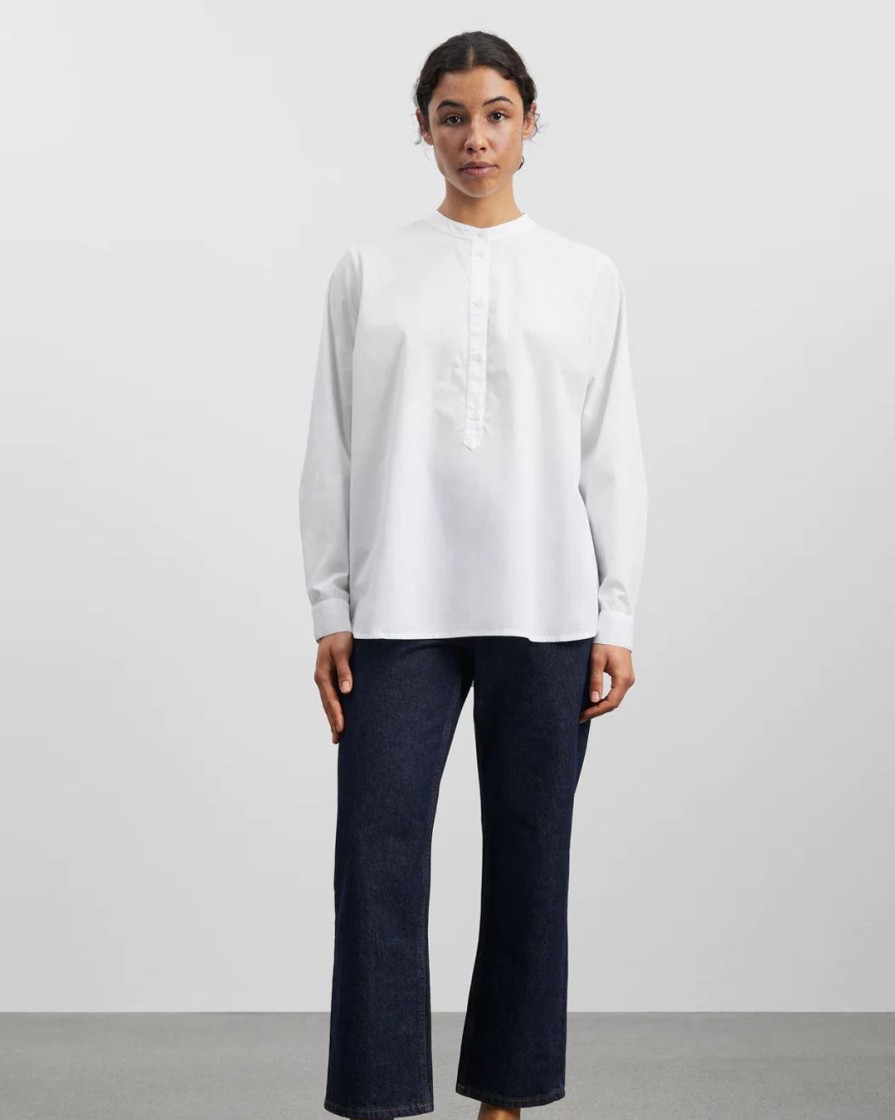 Kvinde Skall Studio Toppe | Tunic Shirt|Optic White