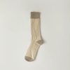 Tilbehor Deiji Studios | The Woven Sock | Cream And Natural