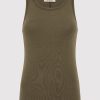 Kvinde St. Agni Toppe | Organic Cotton Singlet|Kelp