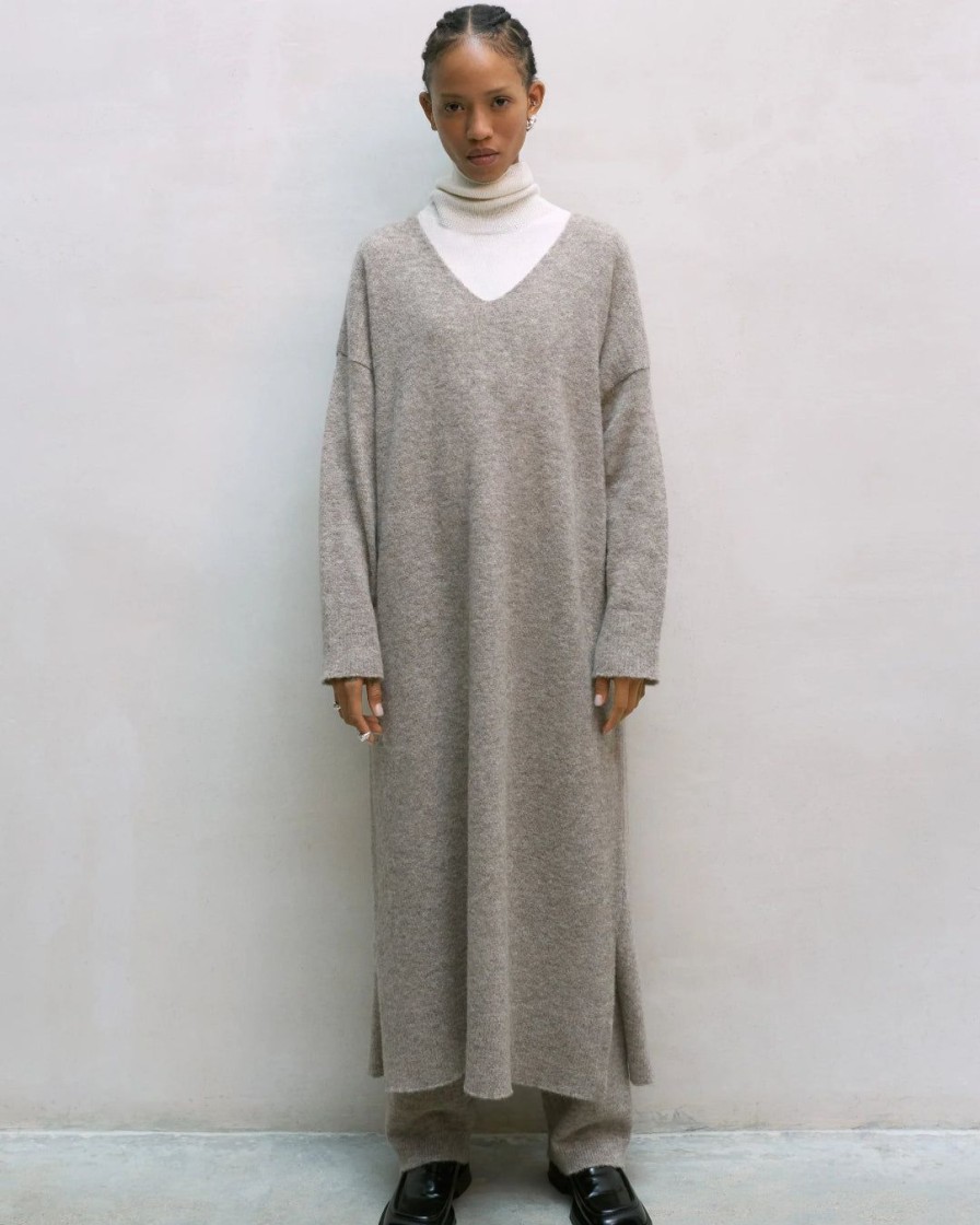 Kvinde Cordera Kjoler | Baby Alpaca Knit Dress|Taupe