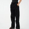 Kvinde AF Agger Underdele | Corduroy Box Trousers|Black