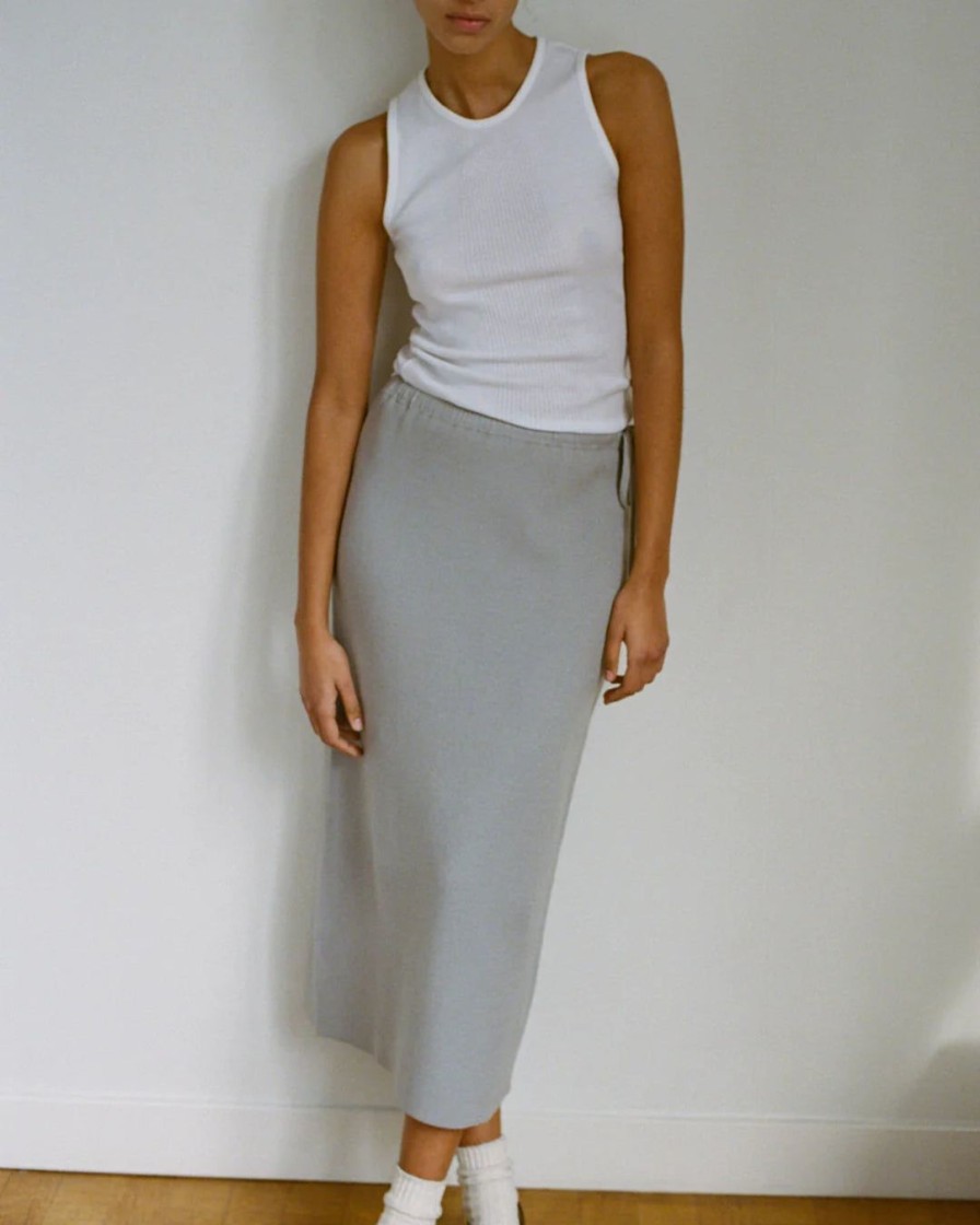 Kvinde Deiji Studios Underdele | The Tie Tube Skirt | Grey