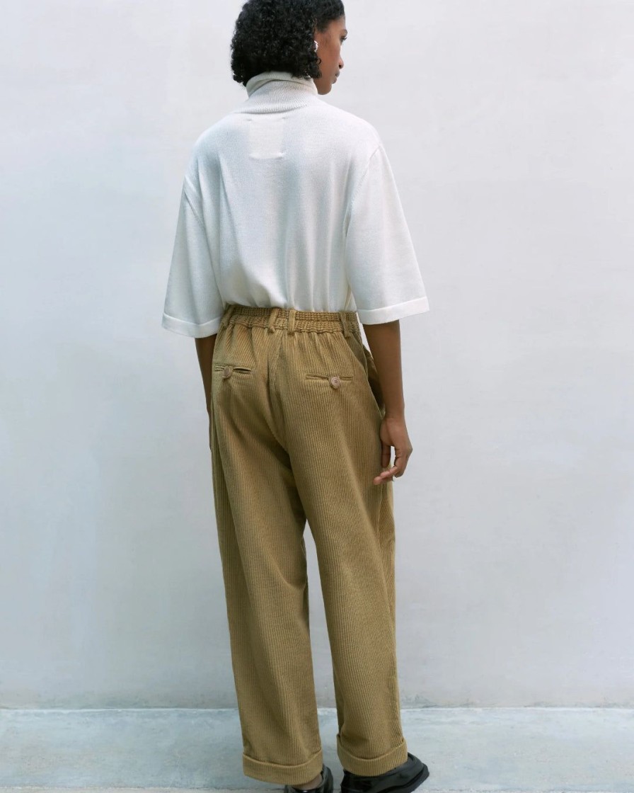 Kvinde Cordera Underdele | Cotton Corduroy Masculine Pants|Miel