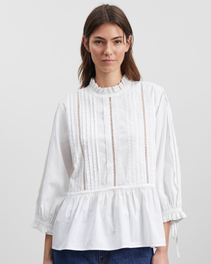 Kvinde Skall Studio Toppe | Primrose Blouse|Optic White