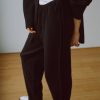 Kvinde Deiji Studios Underdele | The Drawcord Knit Pant|Black