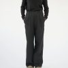 Kvinde AF Agger Underdele | Linen Casual Pants|Black