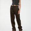 Kvinde AF Agger Underdele | Corduroy Box Trousers|Brown