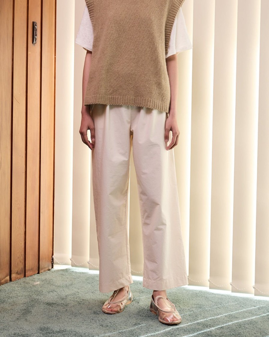 Kvinde Deiji Studios Underdele | The Ease Trouser|Off White