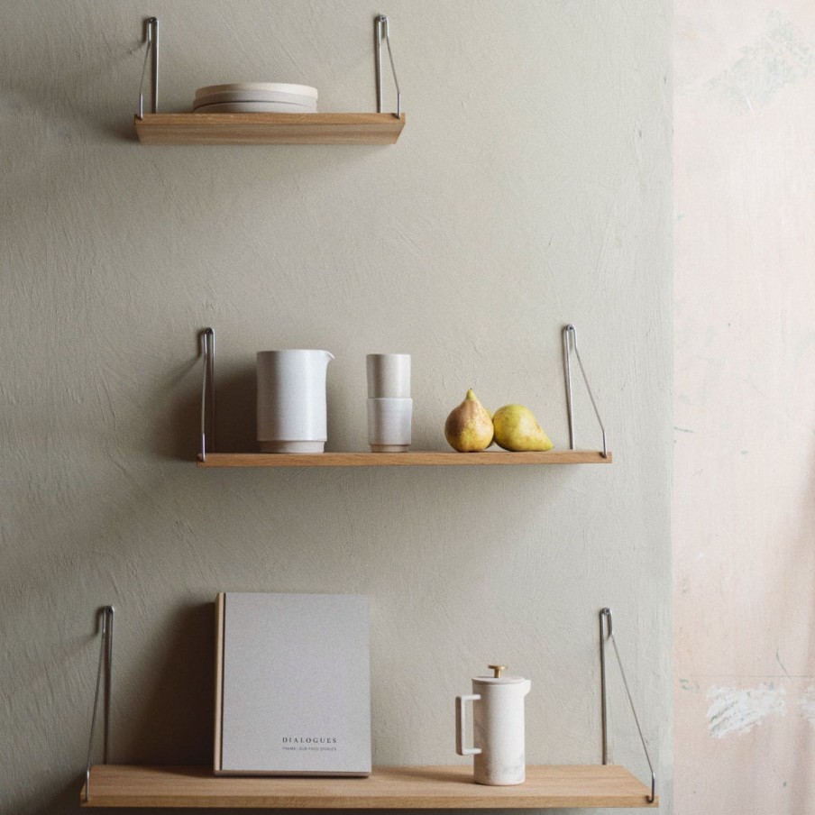 Mobler FRAMA | Shelf|Natural Oiled | Brass Brackets