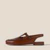 Tilbehor HEREU | Roqueta Slingback T-Bar Loafer | Tan