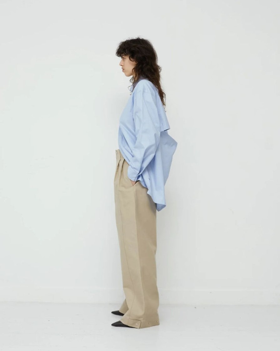 Kvinde Birrot Toppe | Giwa Shirt|Blue